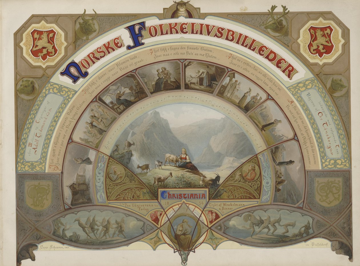 Norvég népi életképek alkotó: Caspar Scheuren