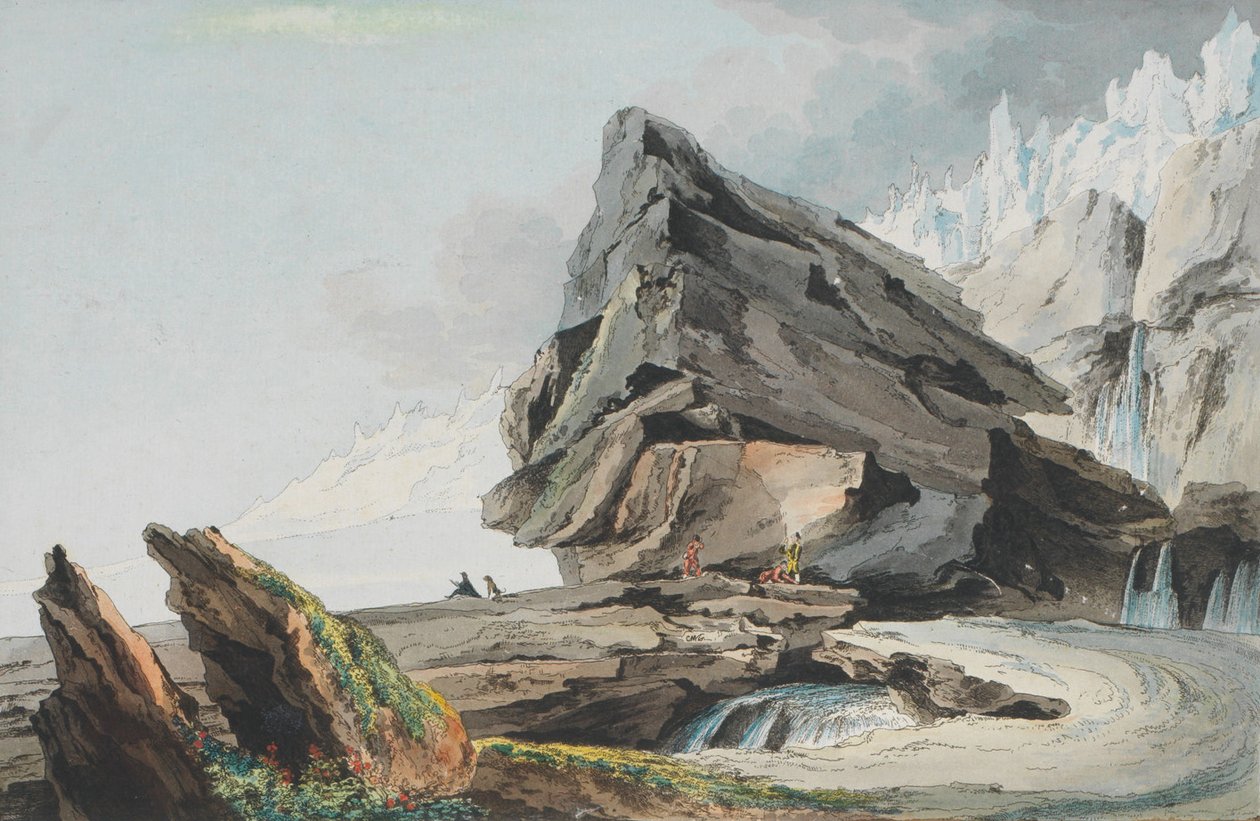 Caspar Wolf, Glaciers de la Montagne de Gelten alkotó: Caspar Wolf