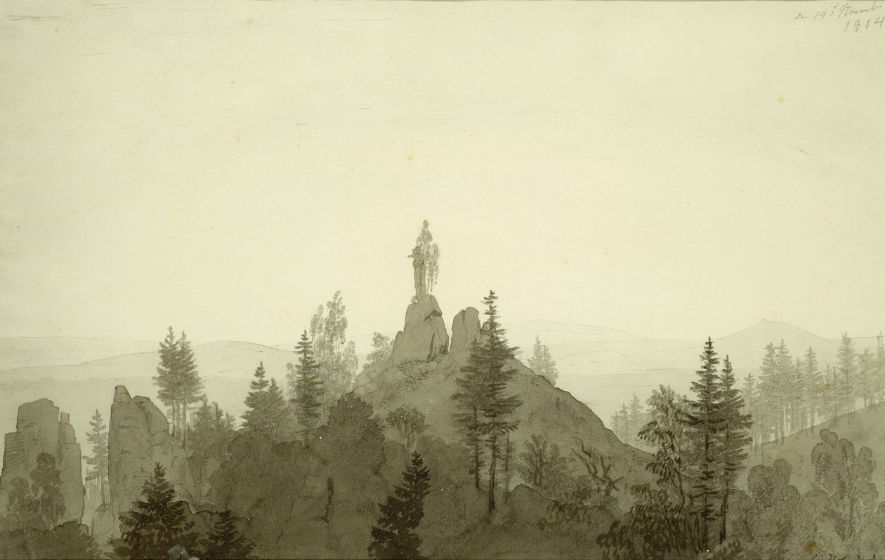 Madonna szobra a hegyekben alkotó: Caspar David Friedrich