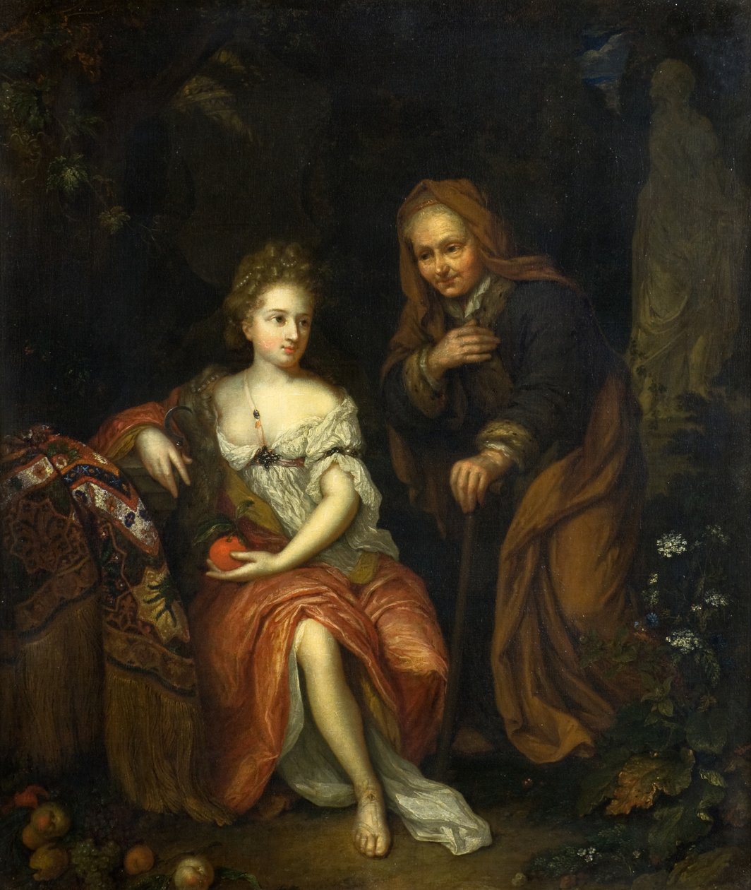 Vertumnus és Pomona alkotó: Caspar (follower of) Netscher