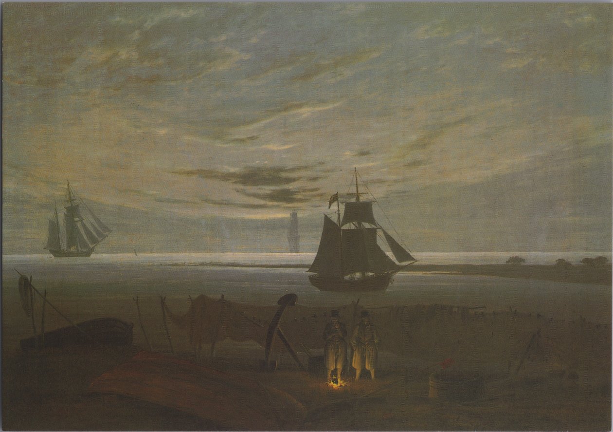 Este a Balti-tenger partján alkotó: Caspar David Friedrich