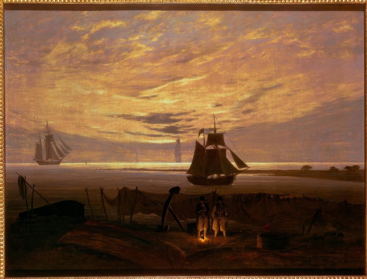 Este a Balti-tenger strandján alkotó: Caspar David Friedrich