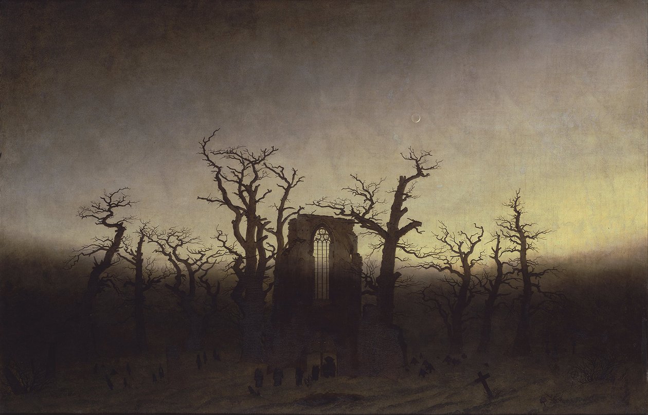 Apátság a tölgyes erdőben alkotó: Caspar David Friedrich