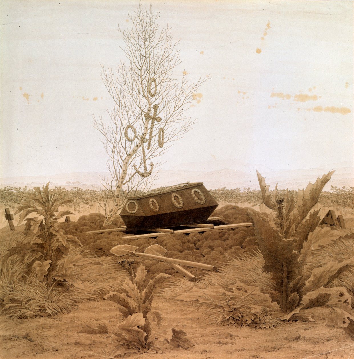 A sír szélén, 1830-as évek. alkotó: Caspar David Friedrich