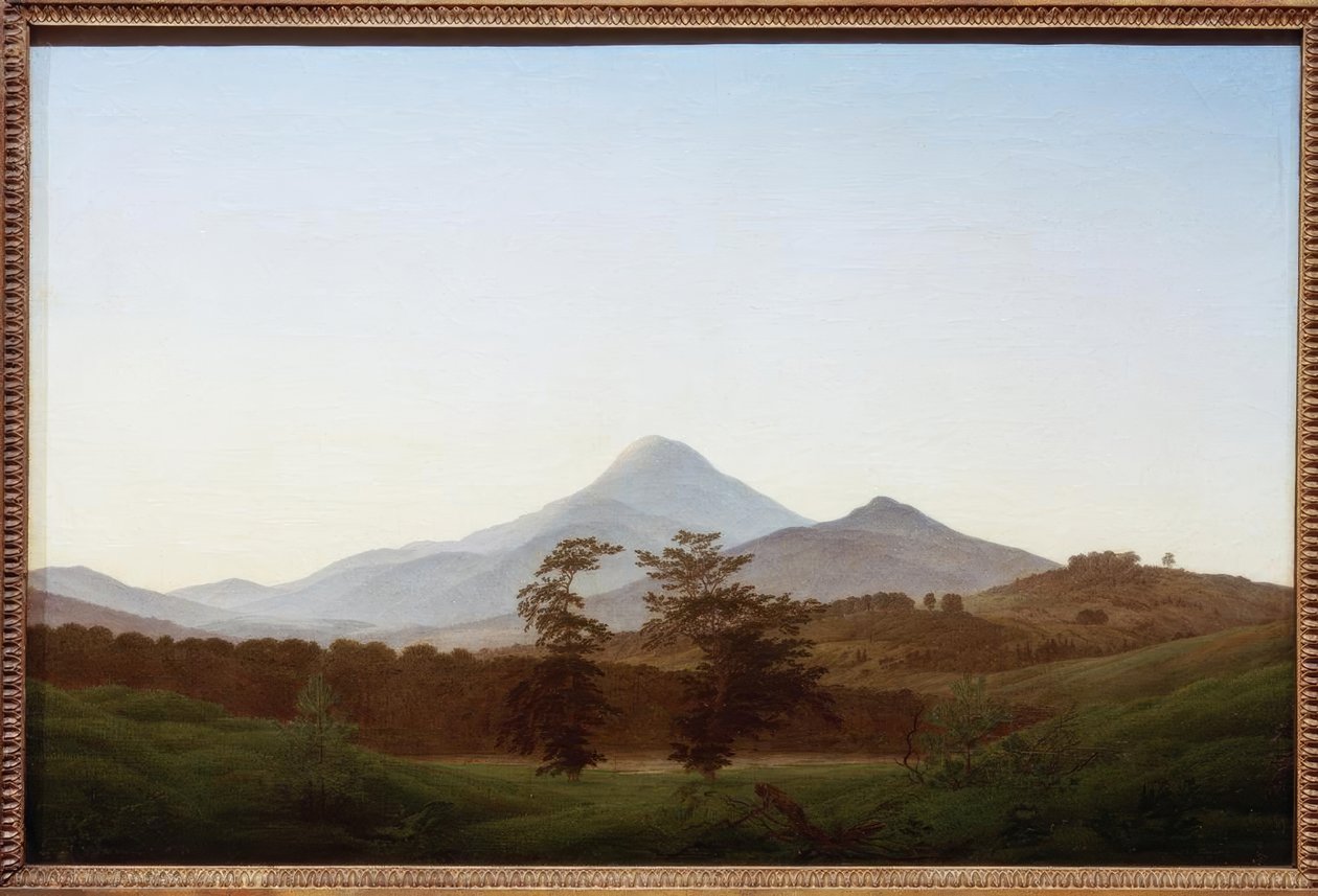 Cseh táj (hegyi táj) alkotó: Caspar David Friedrich