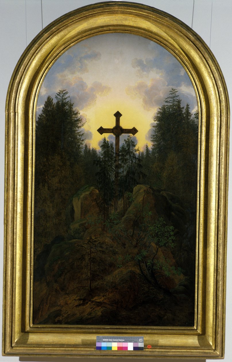 Kereszt a hegyekben, 1815-20 alkotó: Caspar David Friedrich