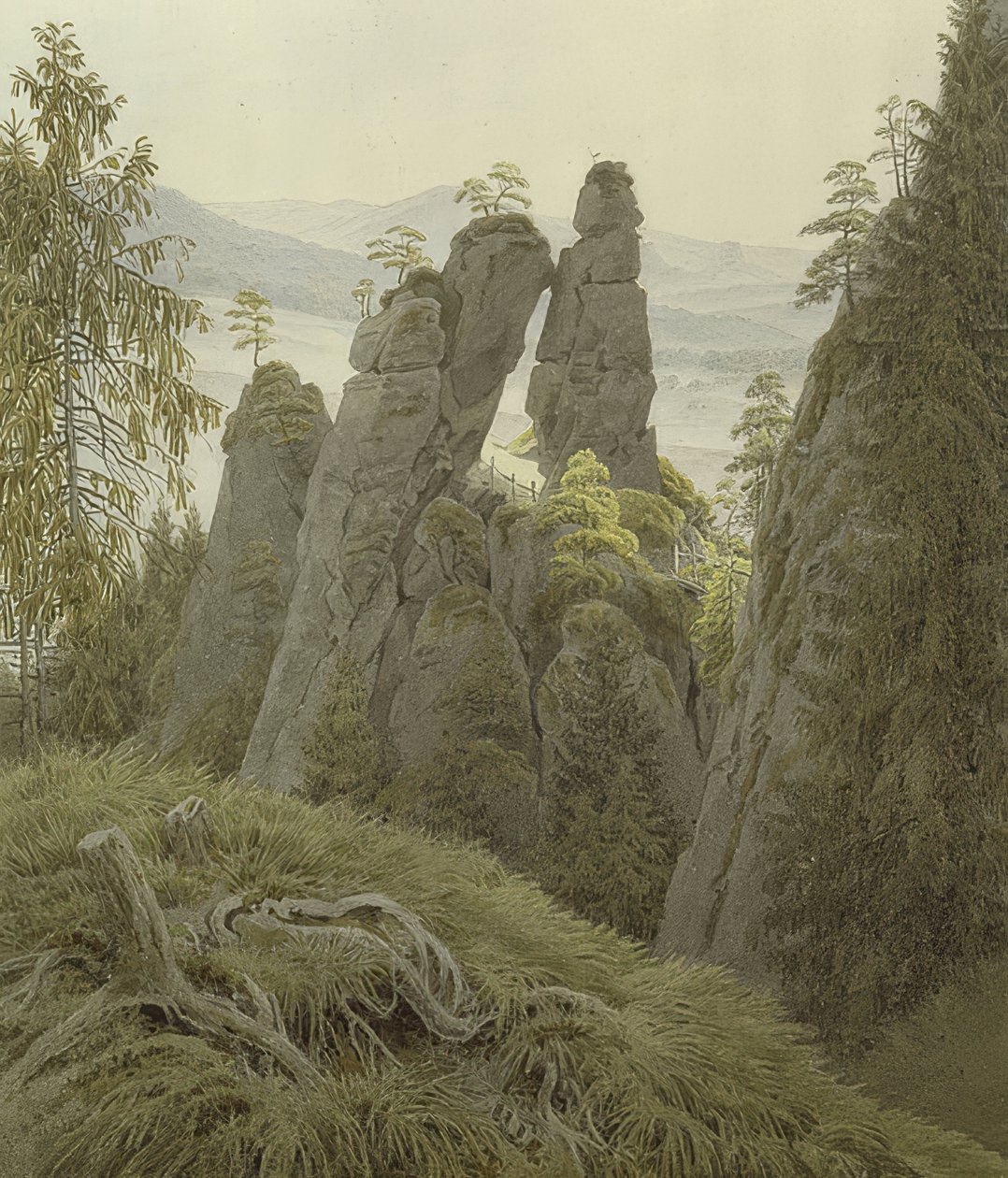 A Neurathen kapuja. 1837-40 körül alkotó: Caspar David Friedrich