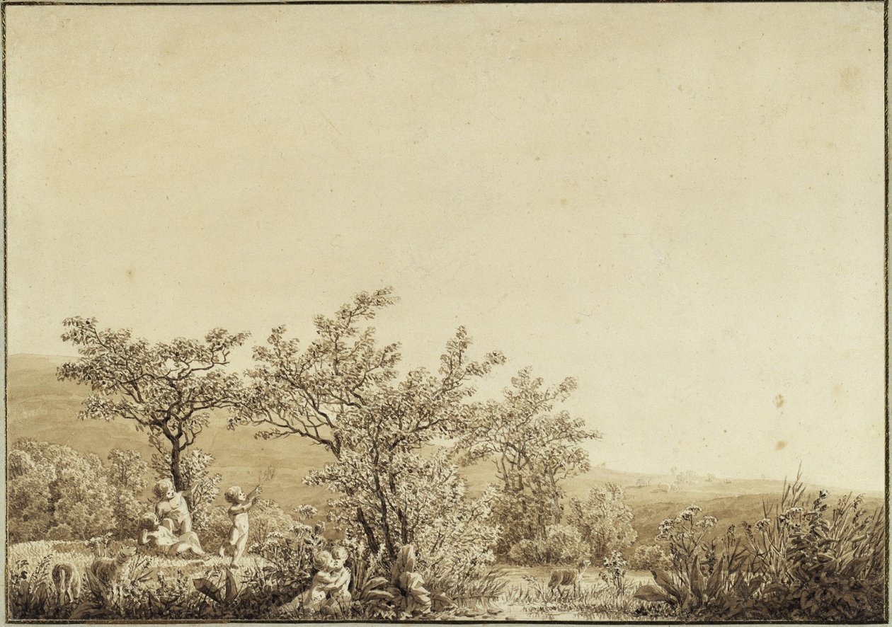A tavasz - A reggel - A gyermekkor (az 1803-as évszakok, napszakok és életkorok ciklusából) alkotó: Caspar David Friedrich