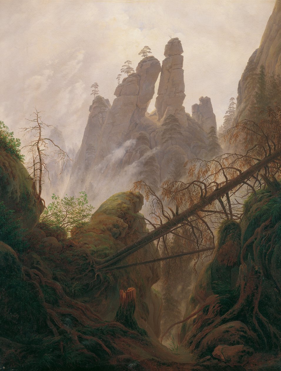 Sziklás táj az Elba homokkő-hegységben alkotó: Caspar David Friedrich