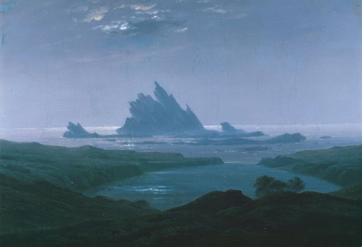 Sziklazátony a tengerparton alkotó: Caspar David Friedrich
