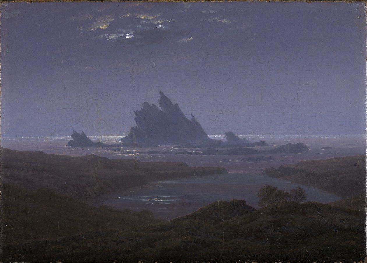 Sziklazátony a tengerparton alkotó: Caspar David Friedrich