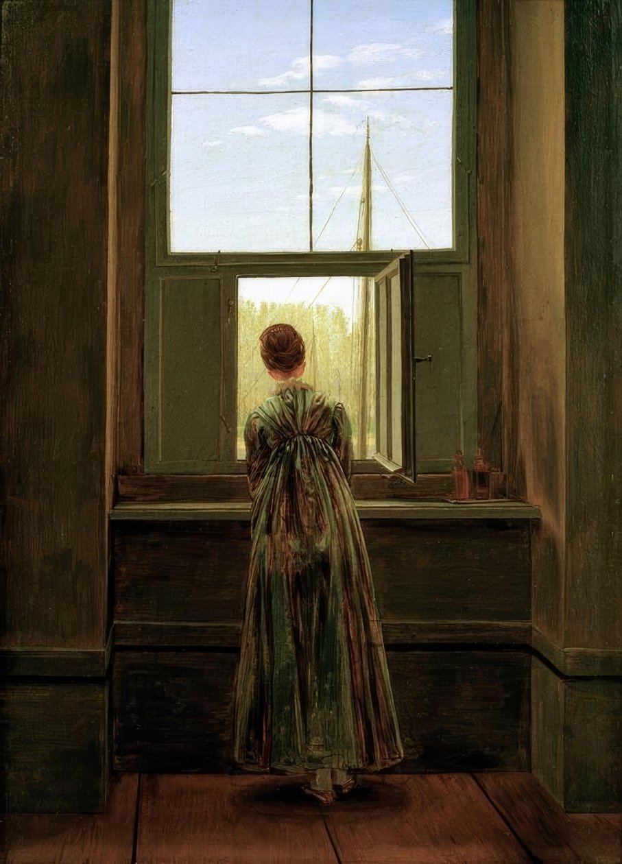 Nő az ablakban alkotó: Caspar David Friedrich