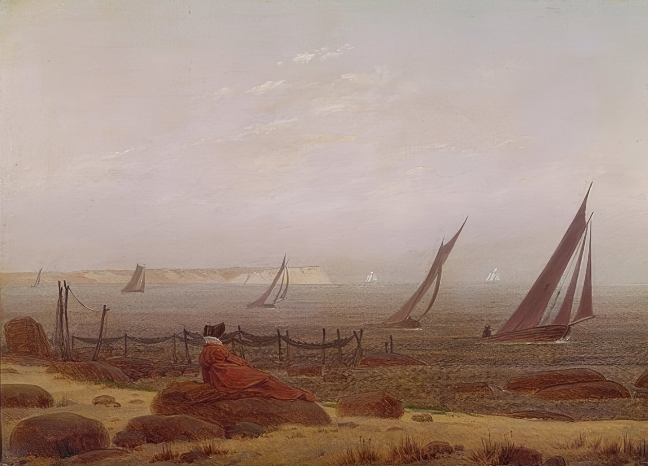 Nő a tenger mellett. 1818 körül alkotó: Caspar David Friedrich