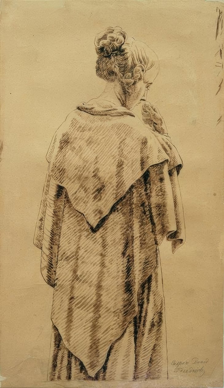 Nő kendőben alkotó: Caspar David Friedrich