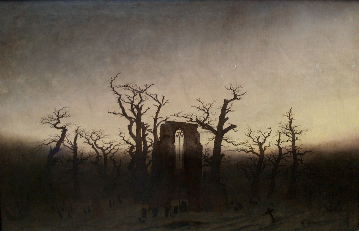Német: Abtei im Eichwald Az apátság a tölgyerdőben alkotó: Caspar David Friedrich