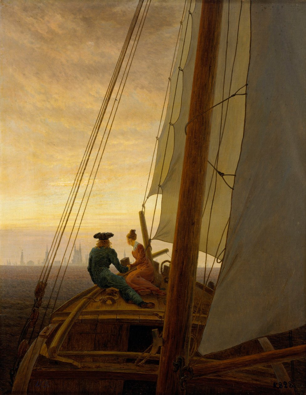Német: Auf dem Segler Egy vitorlás hajón alkotó: Caspar David Friedrich