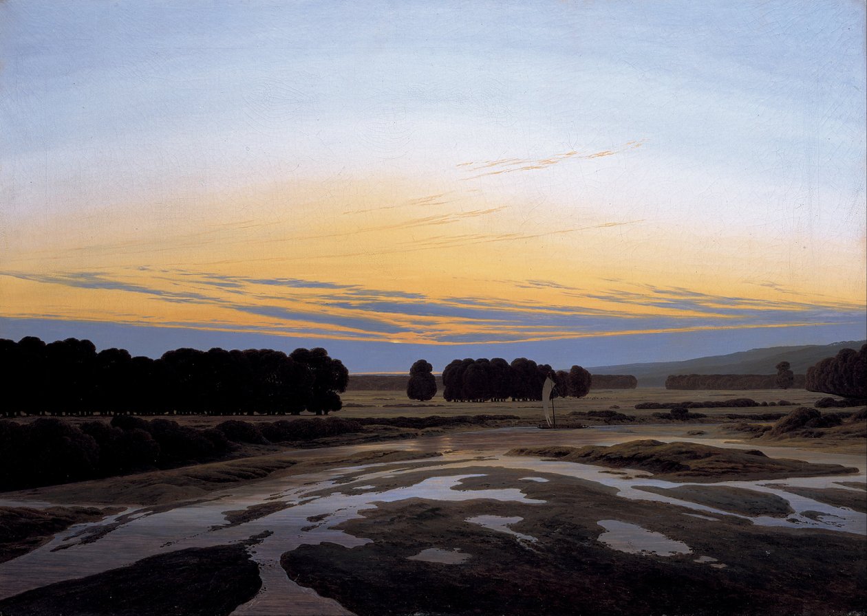 Német: Das Große Gehege Drezda közelében A nagy kerítés alkotó: Caspar David Friedrich