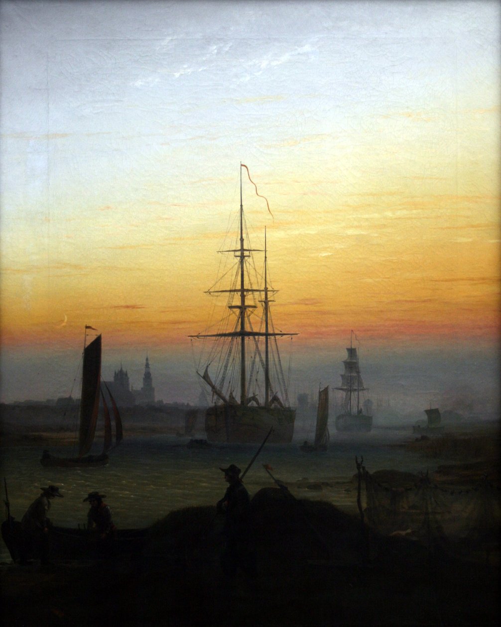 Német: Der Greifswalder Hafen Greifswald kikötője alkotó: Caspar David Friedrich