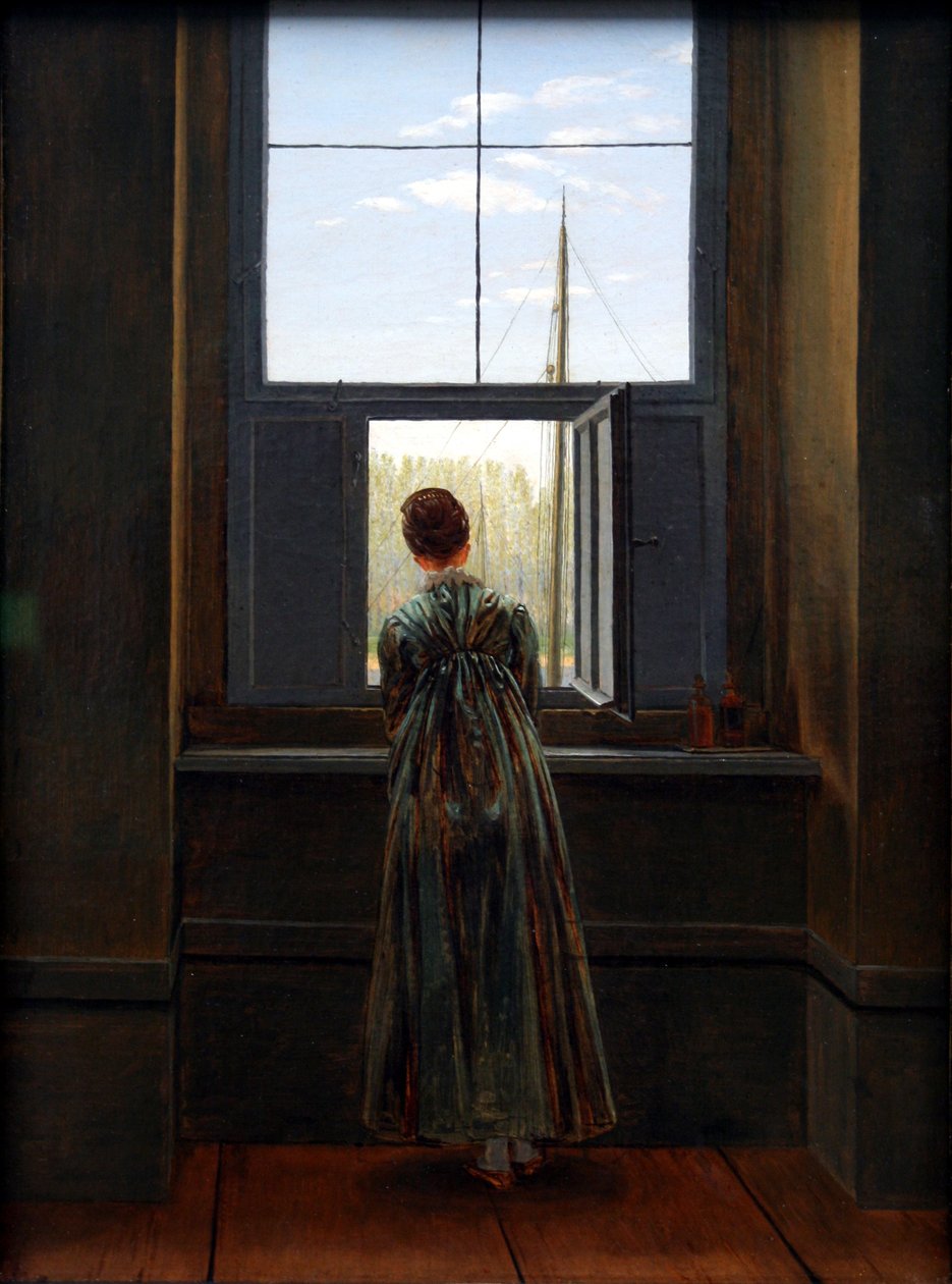 Német: Frau am Fenster Nő az ablaknál alkotó: Caspar David Friedrich