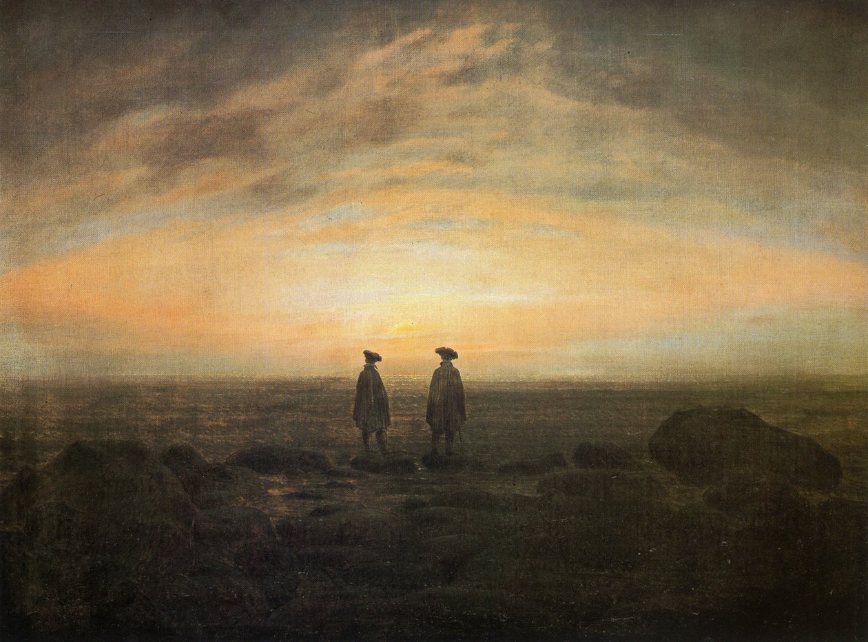 Német: Zwei Männer am Meer Két férfi a tengerparton alkotó: Caspar David Friedrich