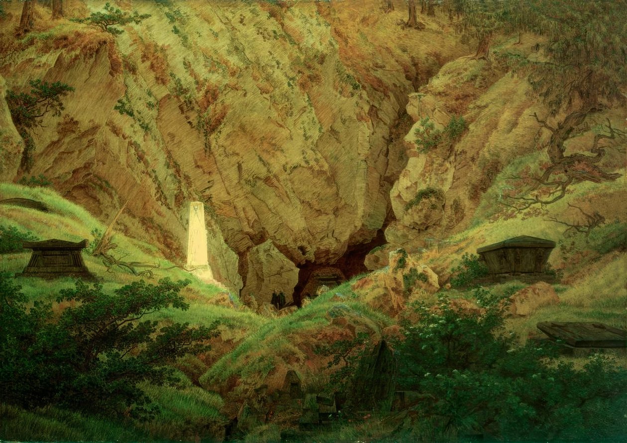 Ősi hősök sírjai alkotó: Caspar David Friedrich