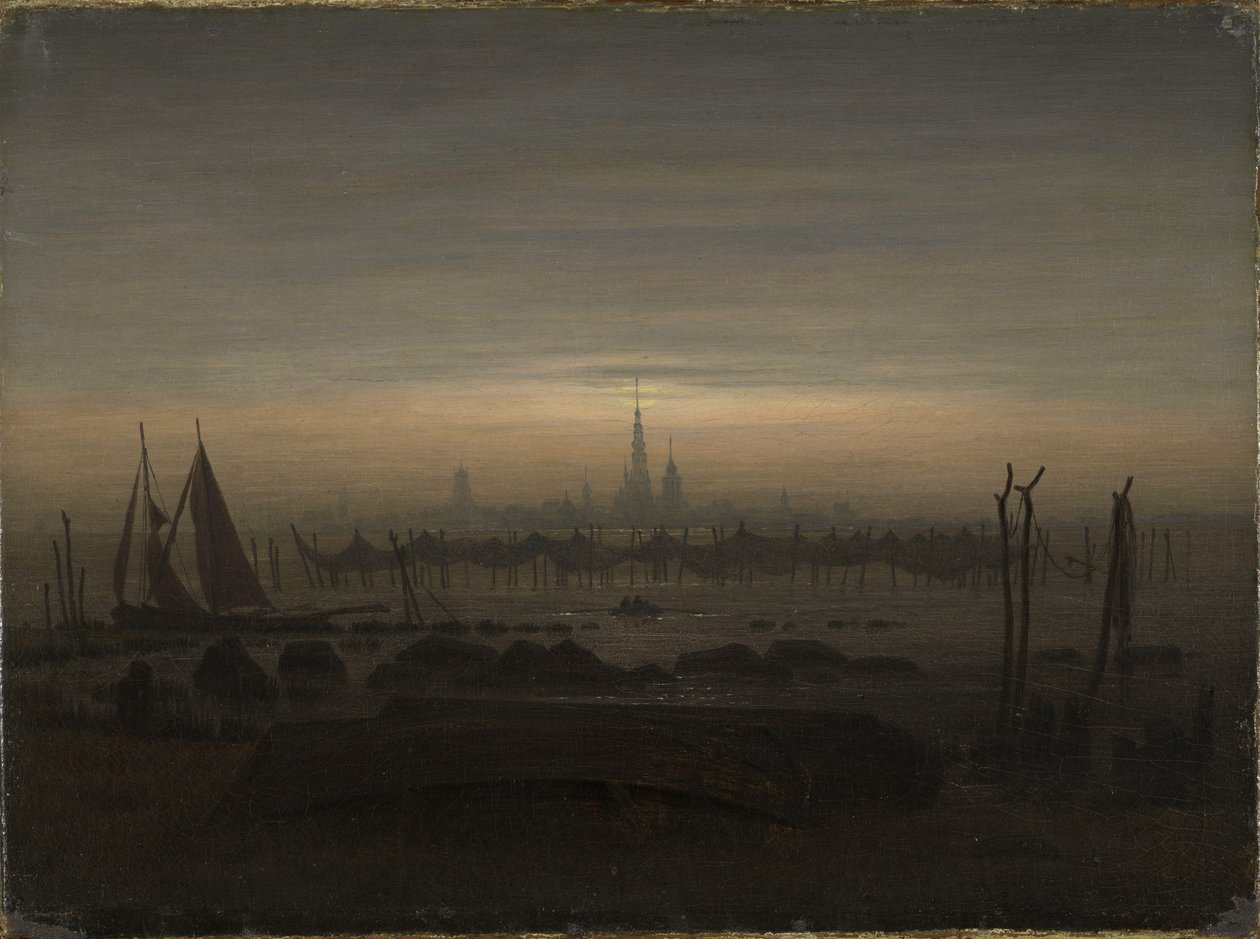 Greifswald Holdfényben alkotó: Caspar David Friedrich