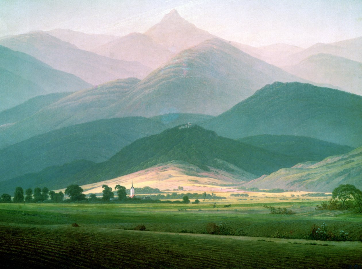 Tájkép a Krkonoše-hegységben alkotó: Caspar David Friedrich