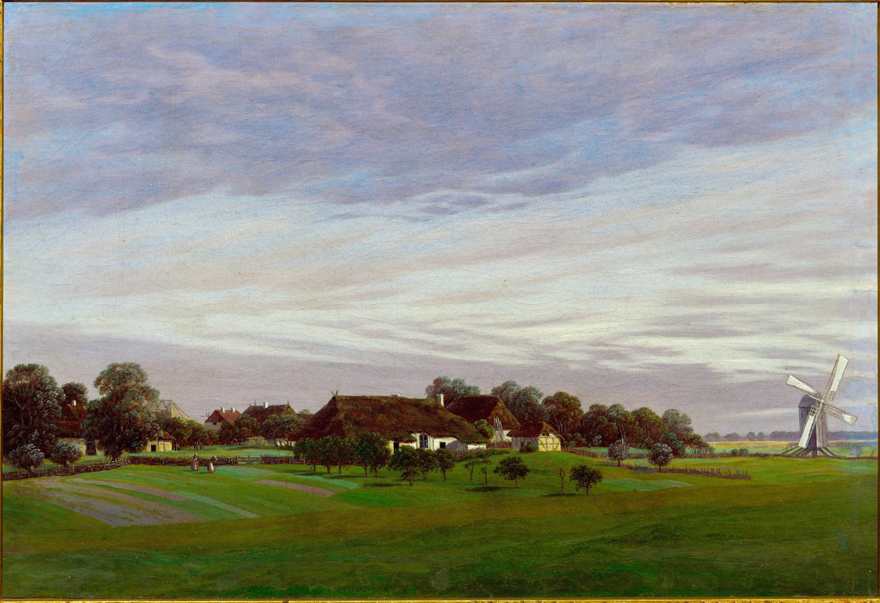 ""A lapos vidék"" Greifswald környéke, Németország alkotó: Caspar David Friedrich