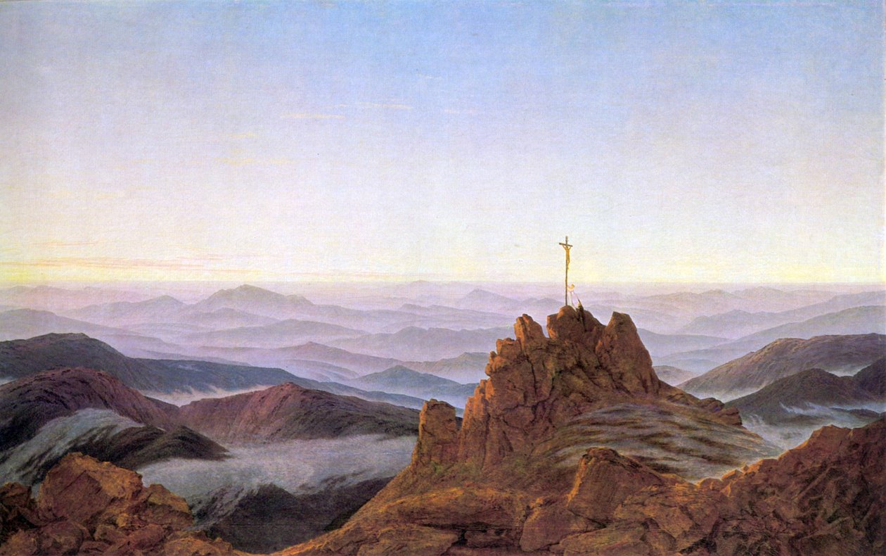 Reggel az Óriás-hegységben alkotó: Caspar David Friedrich