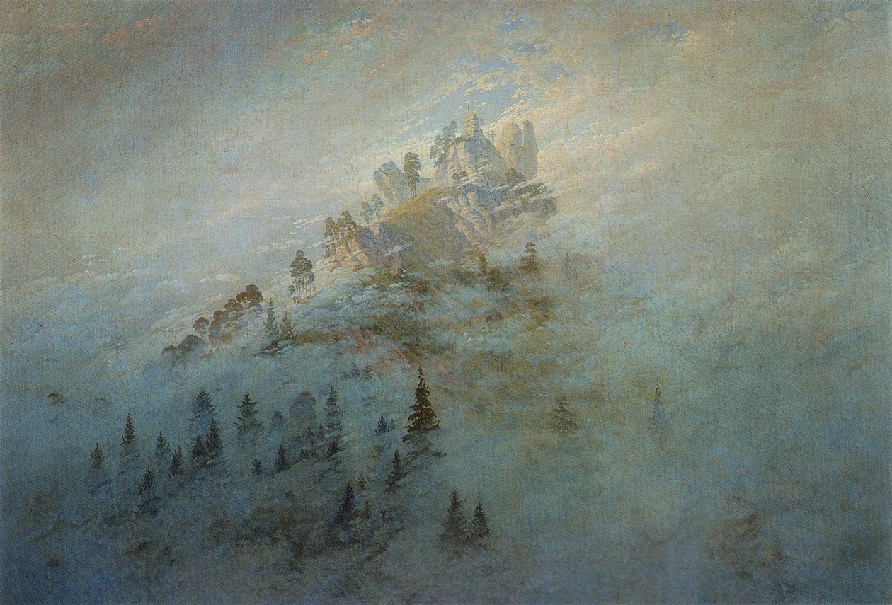 Reggeli köd a hegyekben, 1808 alkotó: Caspar David Friedrich