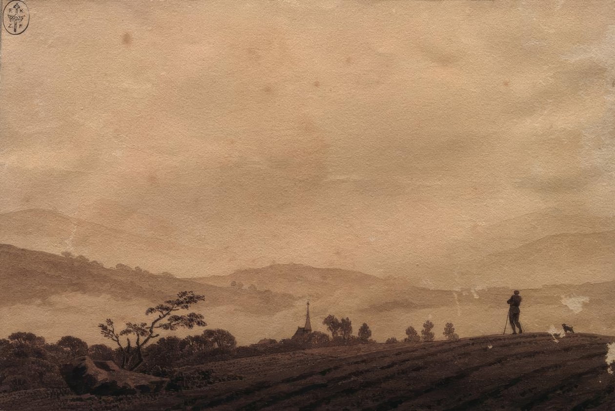 Ködös reggel alkotó: Caspar David Friedrich