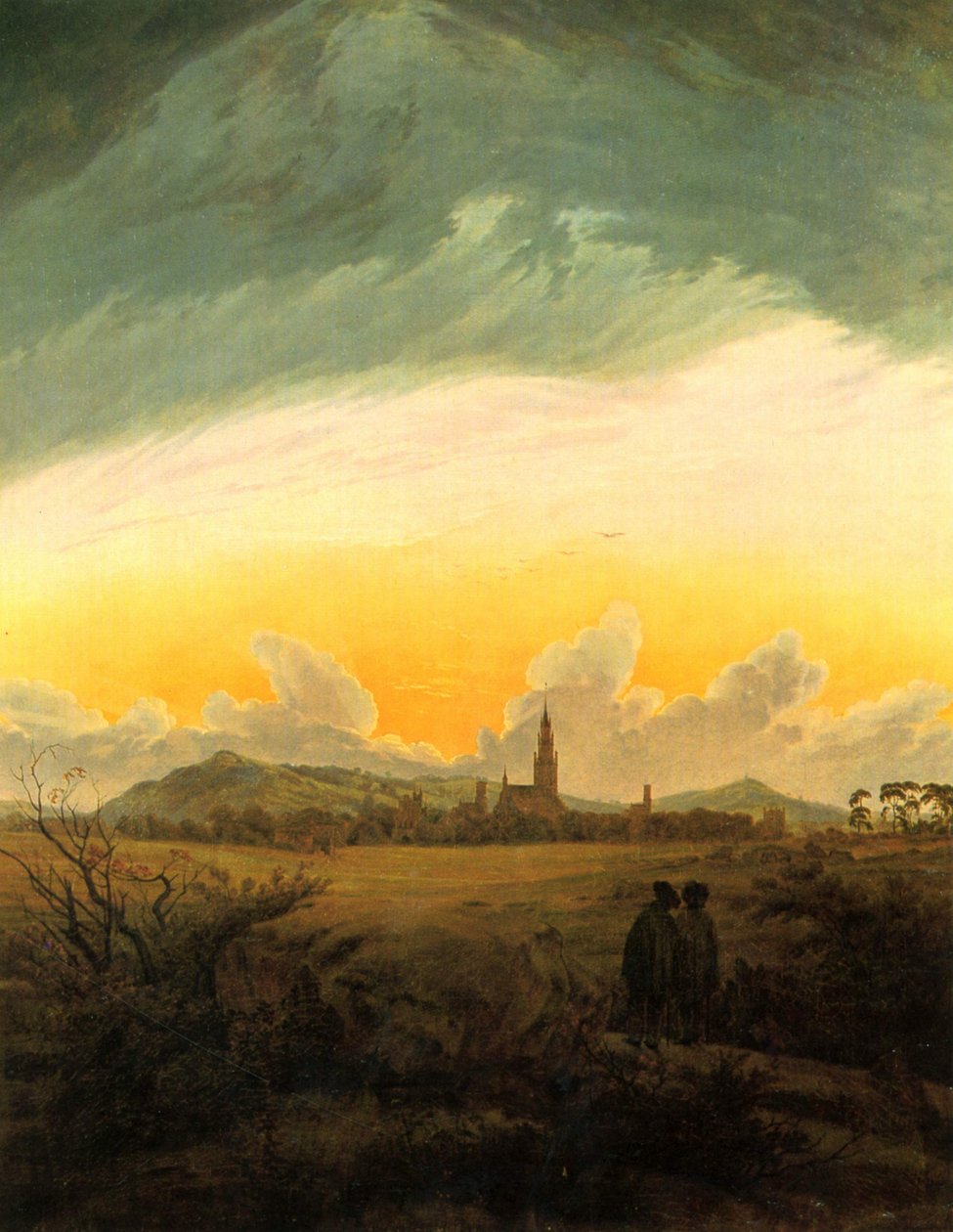 Neubrandenburg (Neubrandenburg a reggeli ködben) alkotó: Caspar David Friedrich