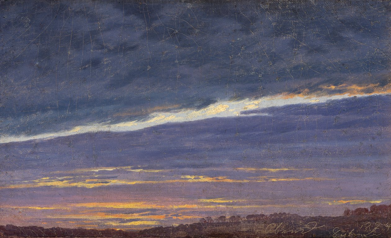 Éjszakai felhős ég Este, 1824. alkotó: Caspar David Friedrich