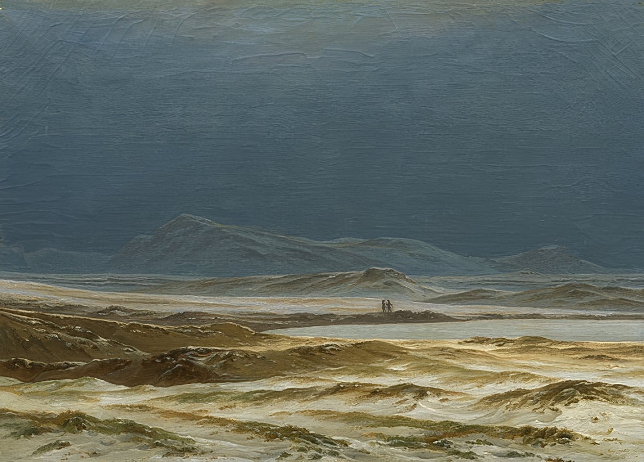 Északi táj tavasszal. 1825 körül alkotó: Caspar David Friedrich