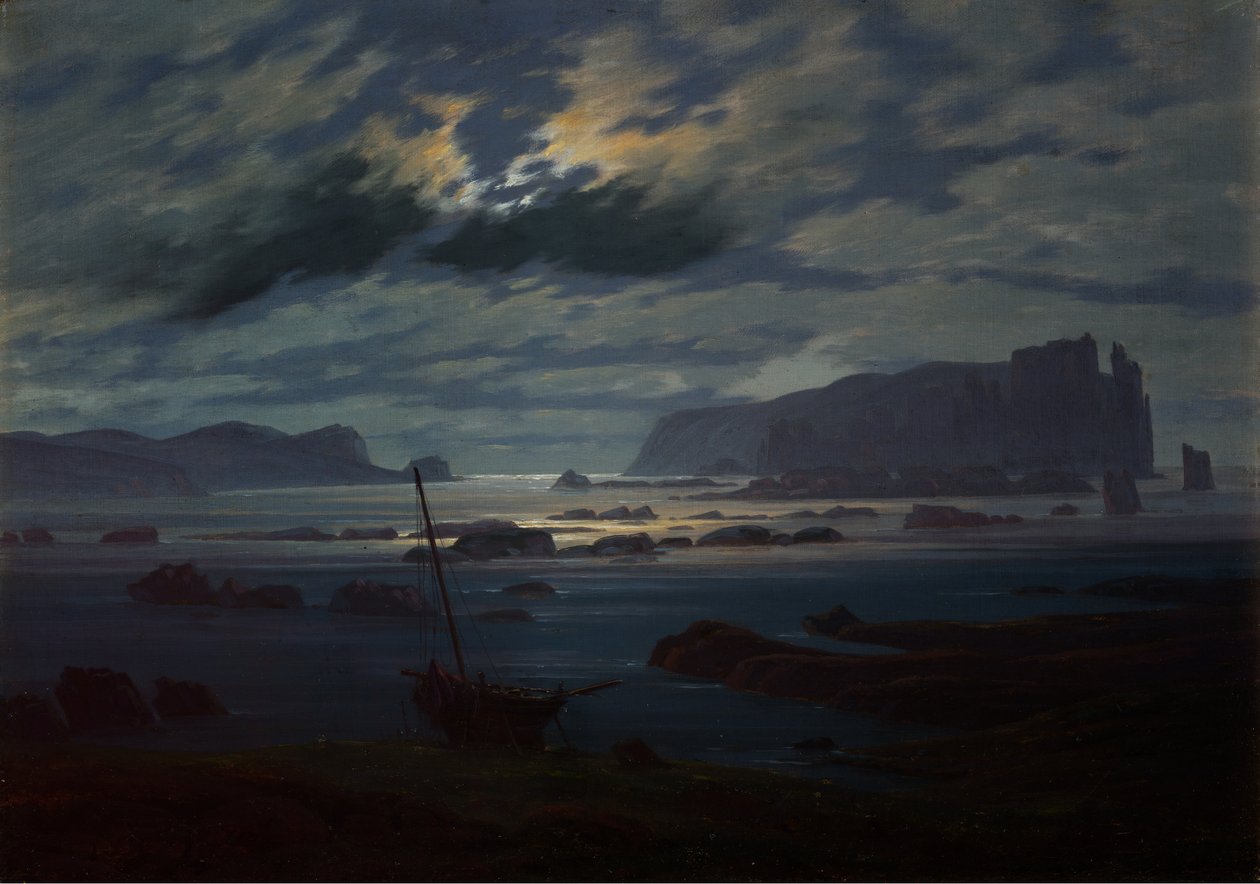 Az Északi-tenger holdfényben alkotó: Caspar David Friedrich