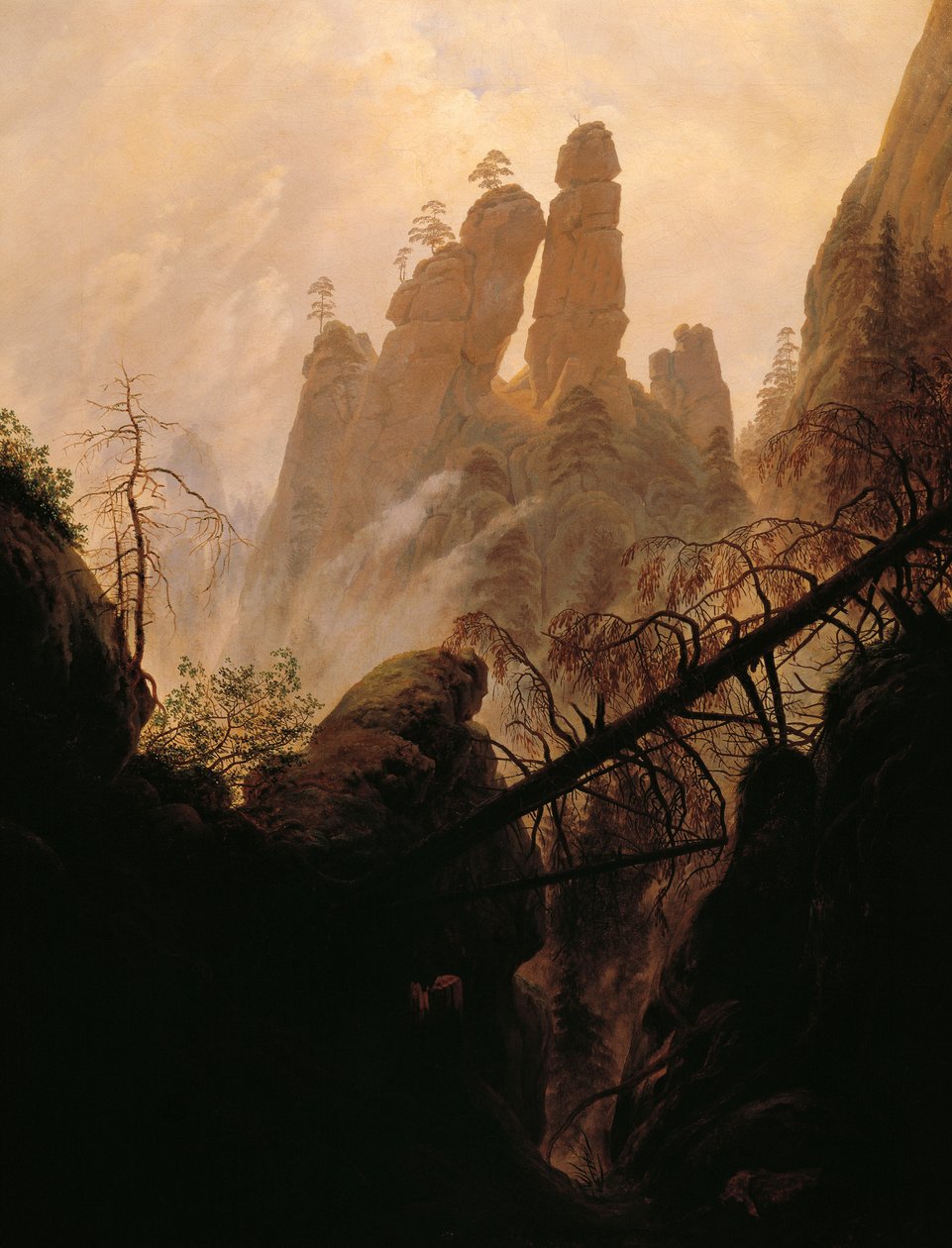 Rocky Ravine, szerző: Caspar David Friedrich (1774-1840). alkotó: Caspar David Friedrich