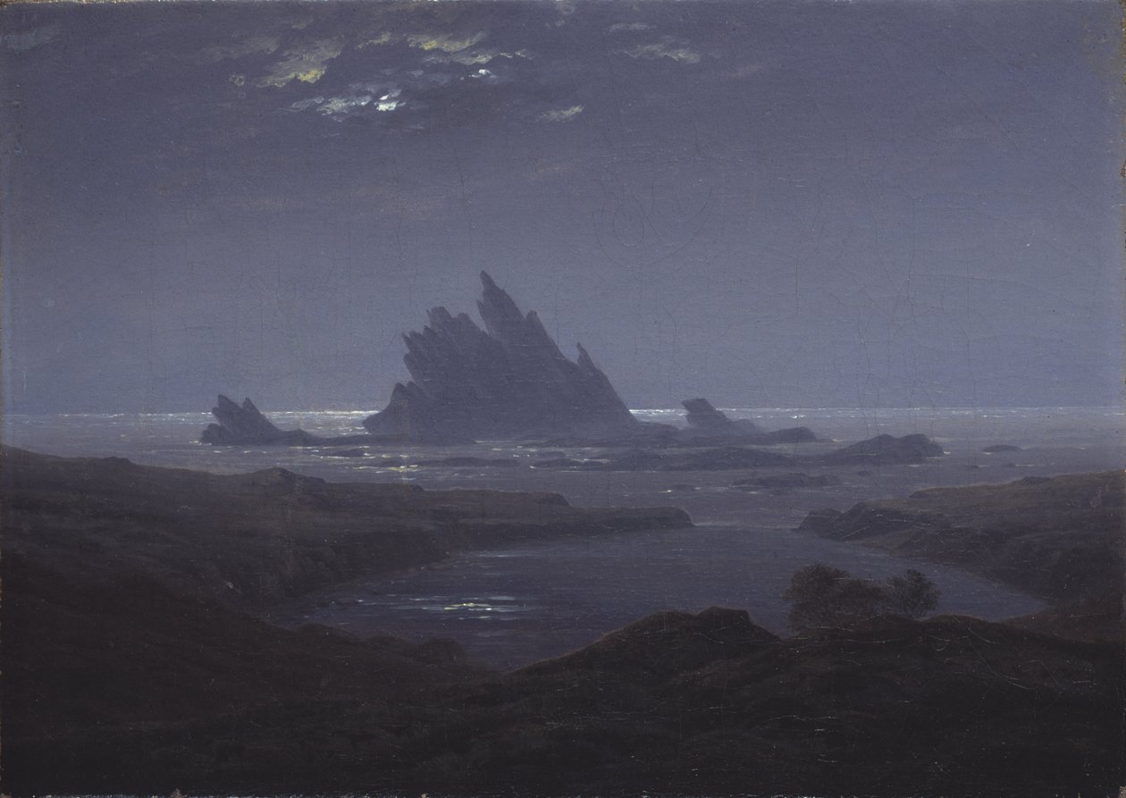 Sziklás zátony a tenger partján, c. 1824 alkotó: Caspar David Friedrich