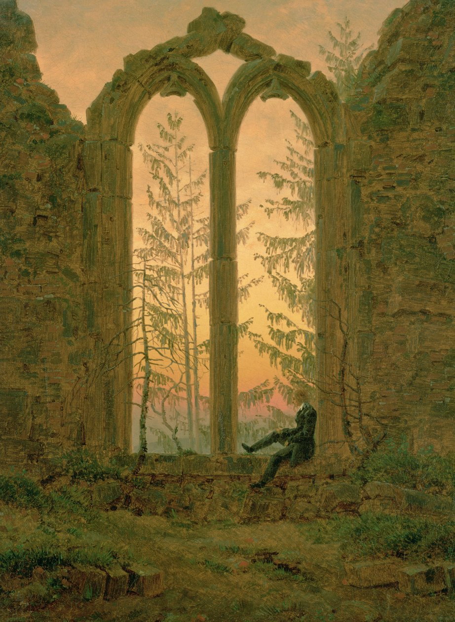 Az Oybin kolostor romjai (Az álmodozó) 1835-40 (olaj, vászon) alkotó: Caspar David Friedrich