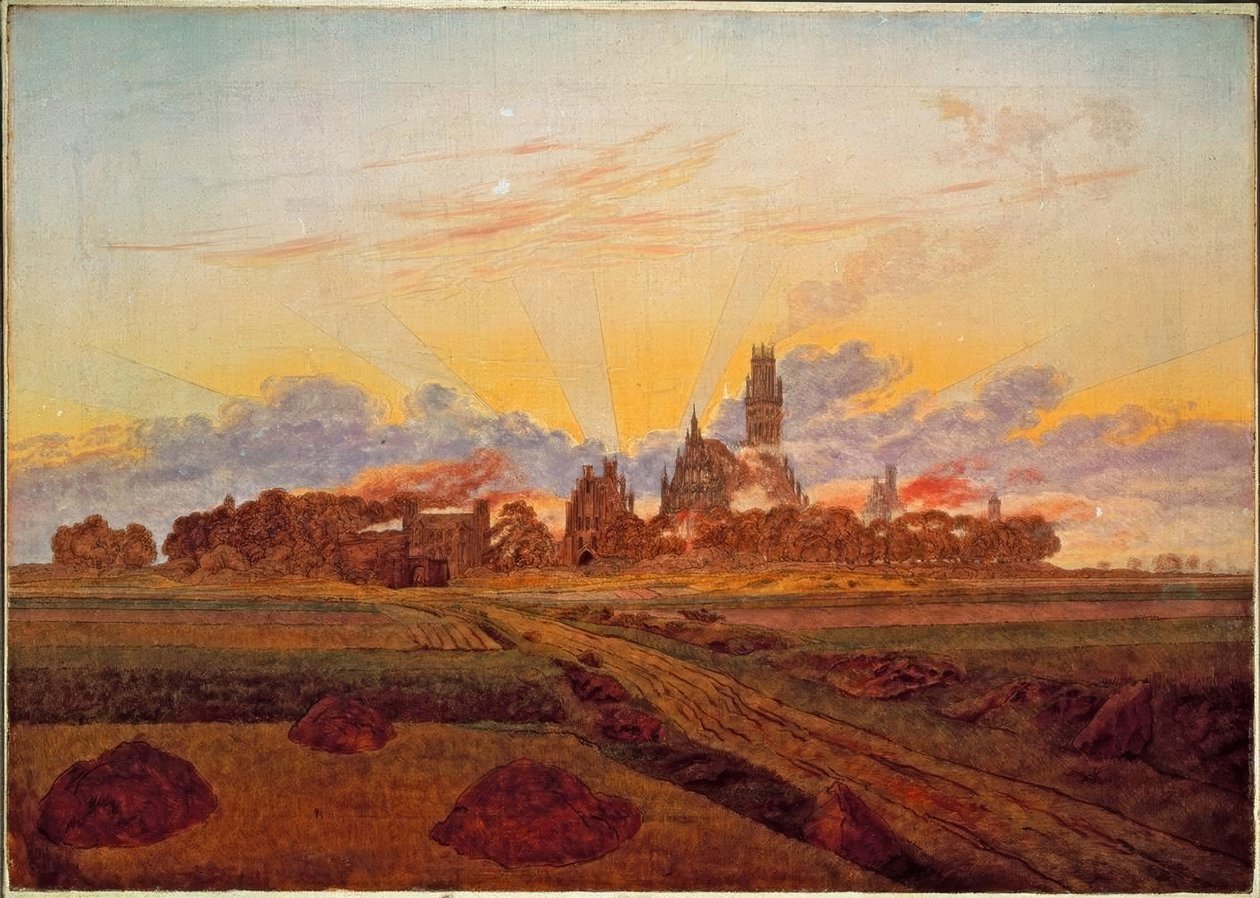 Napkelte Neubrandenburg közelében alkotó: Caspar David Friedrich