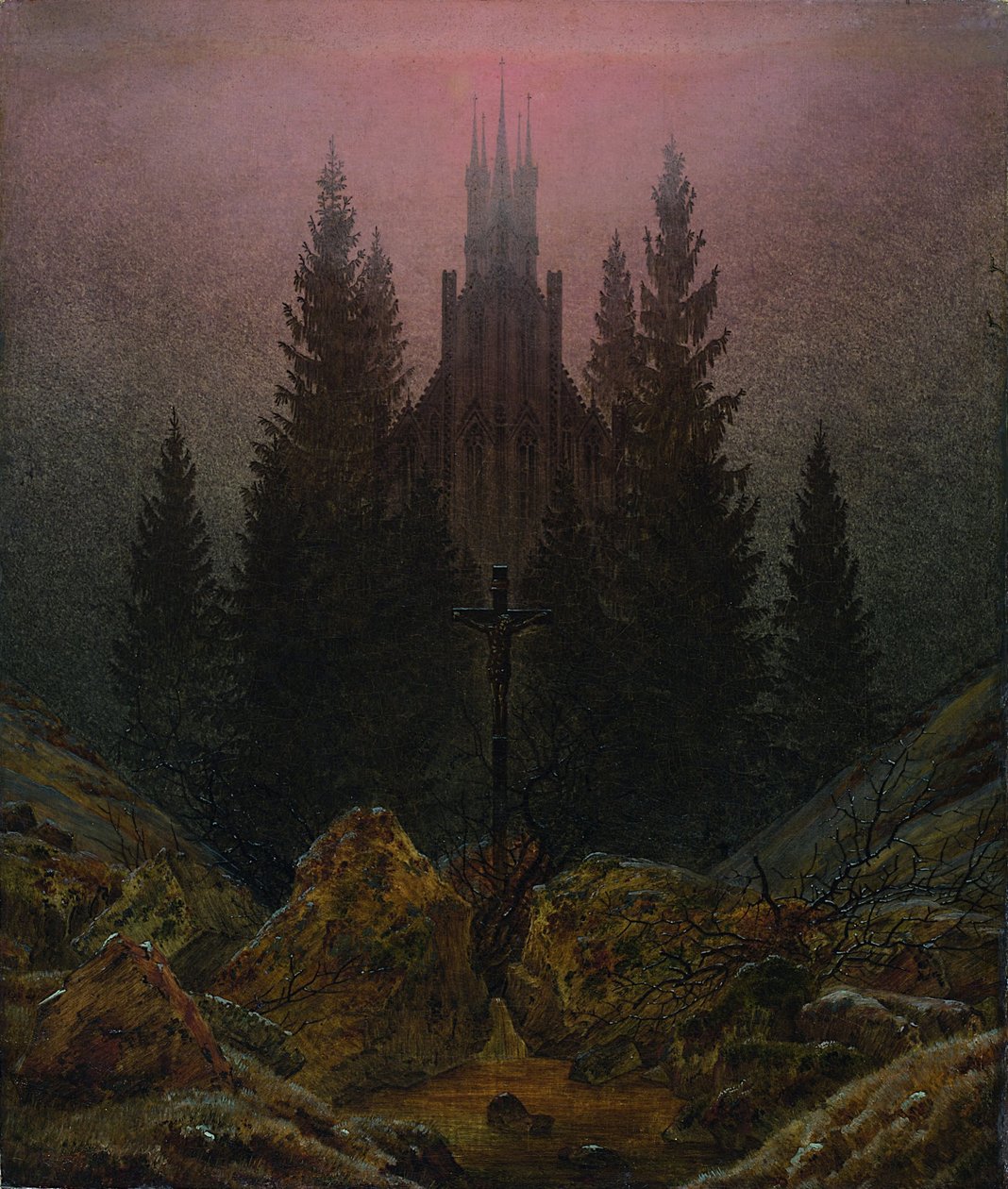 A kereszt a hegyekben, 1812 körül alkotó: Caspar David Friedrich