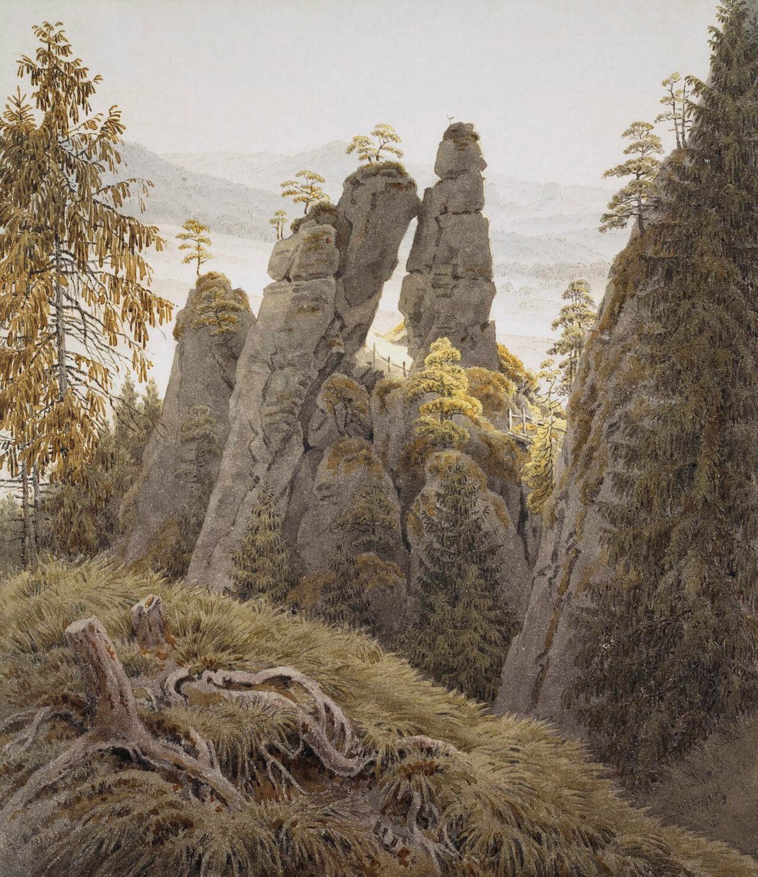A sziklakapuk Neurathenben, 1826 és 1828 között. alkotó: Caspar David Friedrich