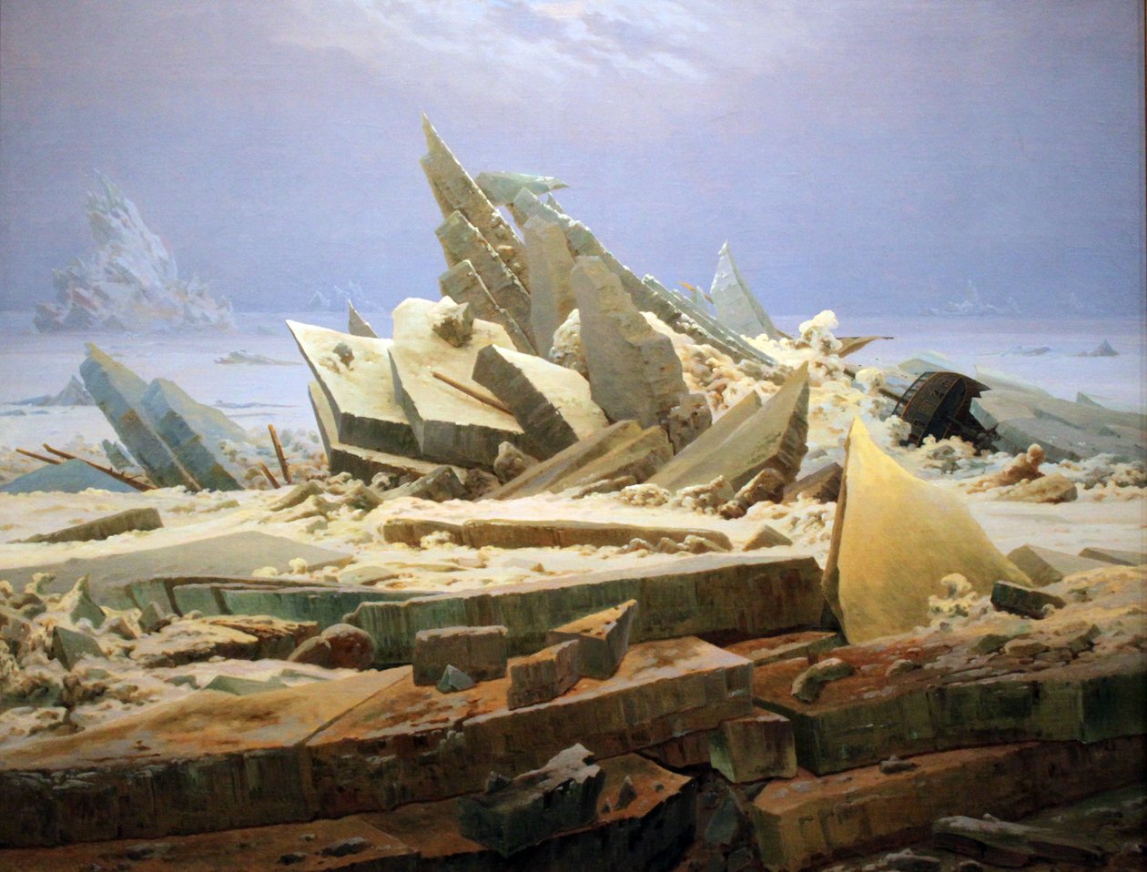 A jégtenger (A remény roncsai) alkotó: Caspar David Friedrich