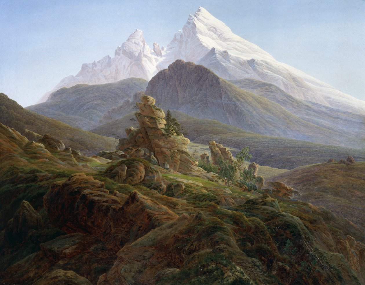 A Watzmann (olaj, vászon) alkotó: Caspar David Friedrich