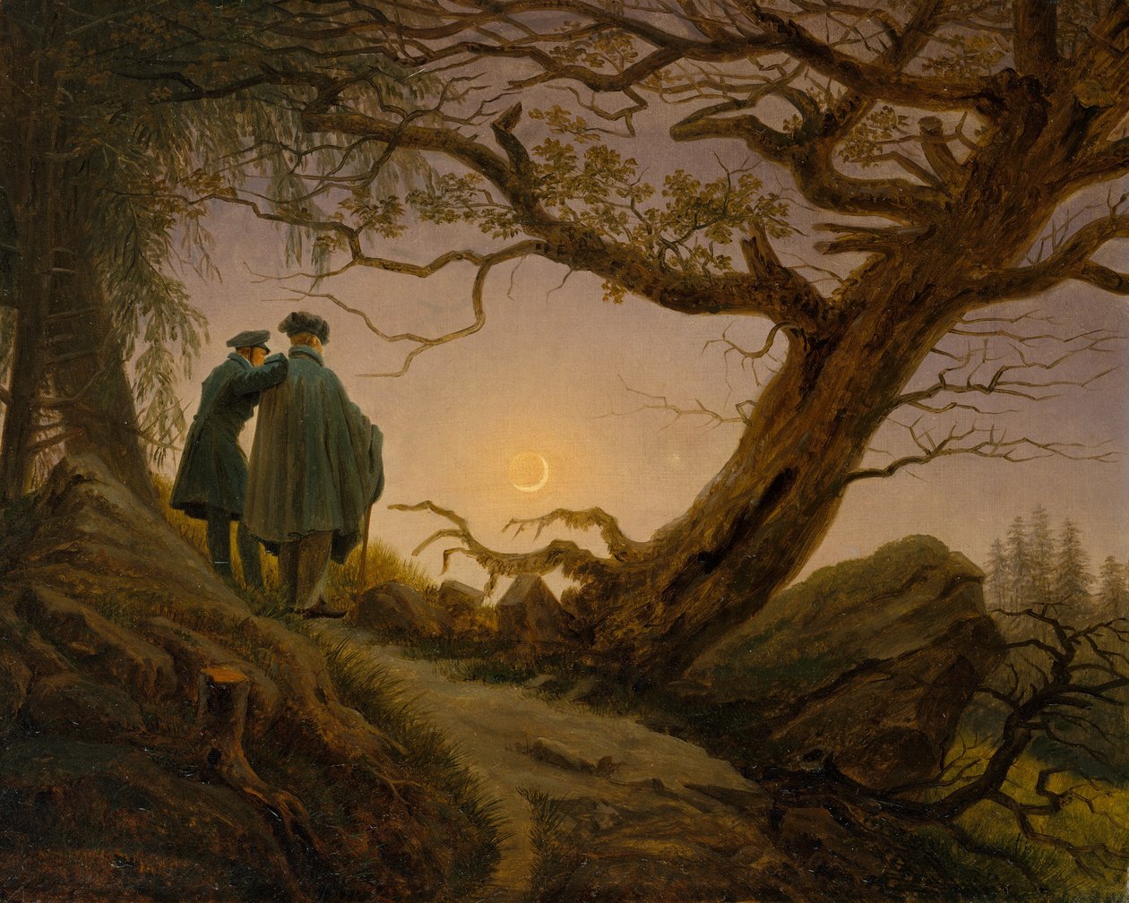 Két ember szemlélődik a Holdon, kb. 1825-30. alkotó: Caspar David Friedrich