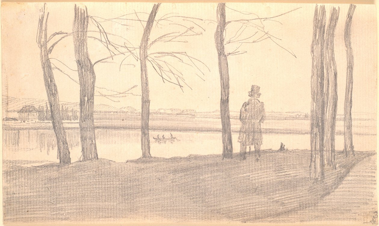 Kilátás az Elbára. Balra egy vidéki ház alkotó: Caspar David Friedrich