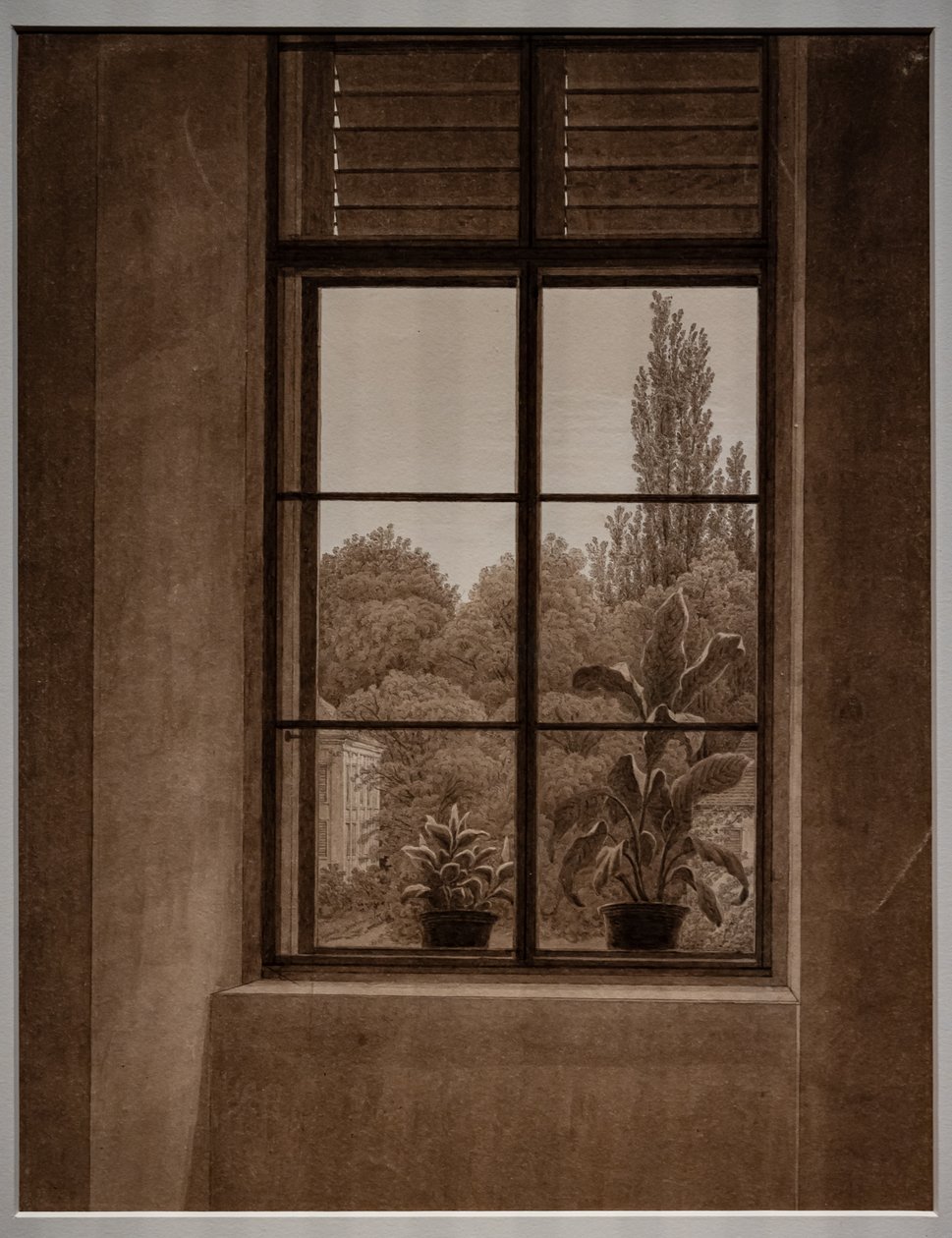 A parkra néző ablak alkotó: Caspar David Friedrich