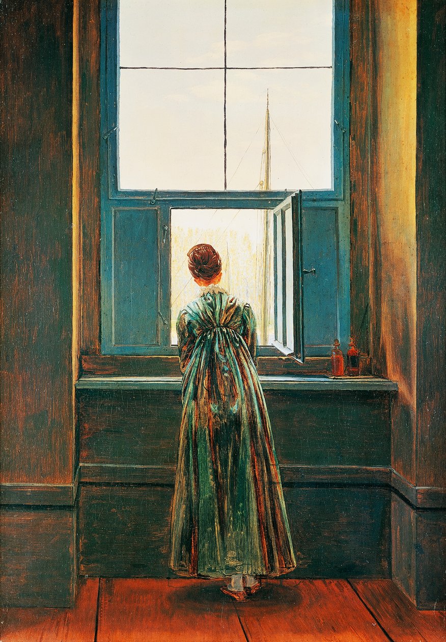 Nő az ablaknál, Caspar David Friedrich (1774-1840) alkotó: Caspar David Friedrich
