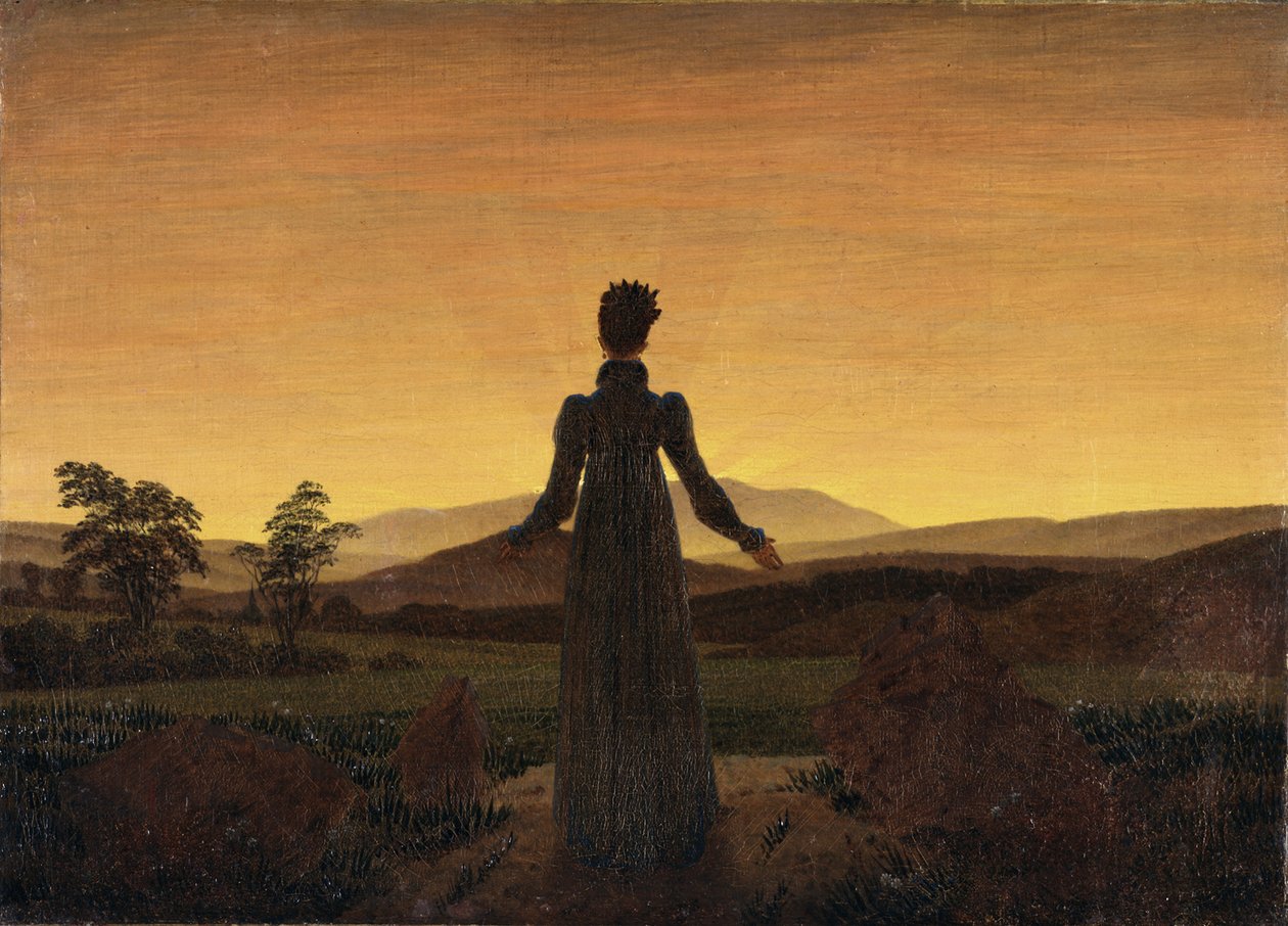 Nő a felkelő nap előtt, 1818 körül alkotó: Caspar David Friedrich