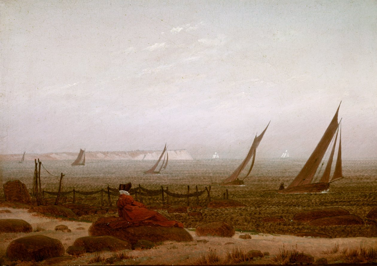 Nő a tengerparton Rugenben alkotó: Caspar David Friedrich