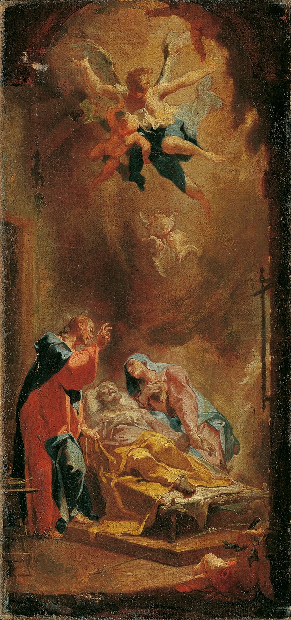Szent József halála alkotó: Caspar Franz Sambach